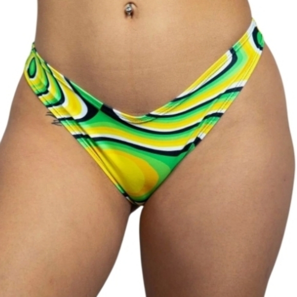 Freedom Rave Wear Other - Freedom Ravewear Wonky Brazilian Bikini Bottoms Sz XS